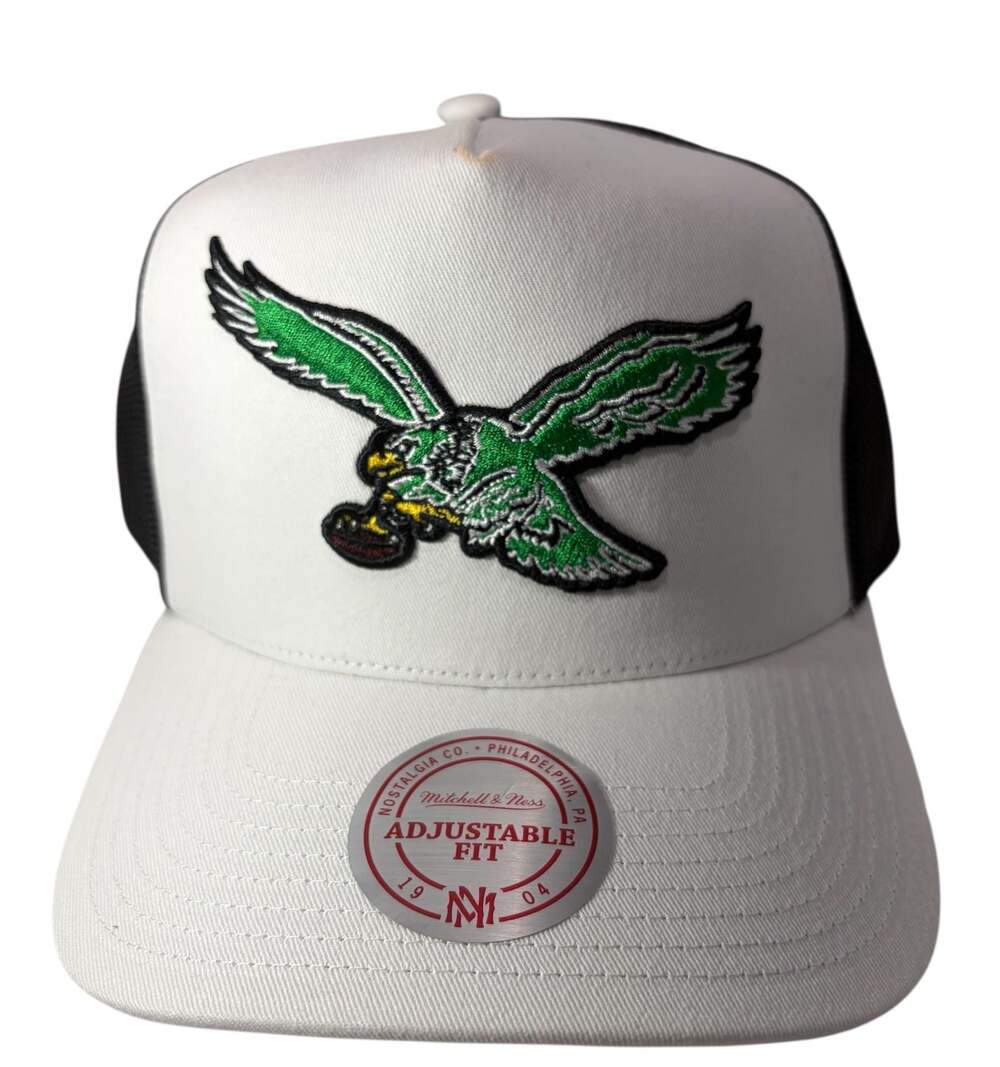 White Philadelphia Eagles Core Trucker Snapback Hat